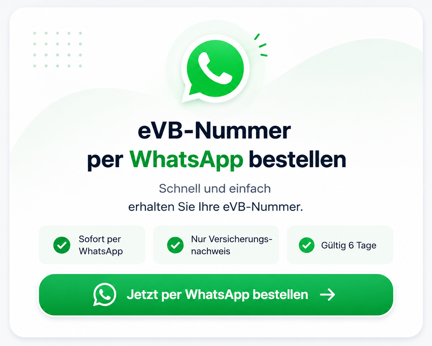 eVB-Nummer per WhatsApp bestellen