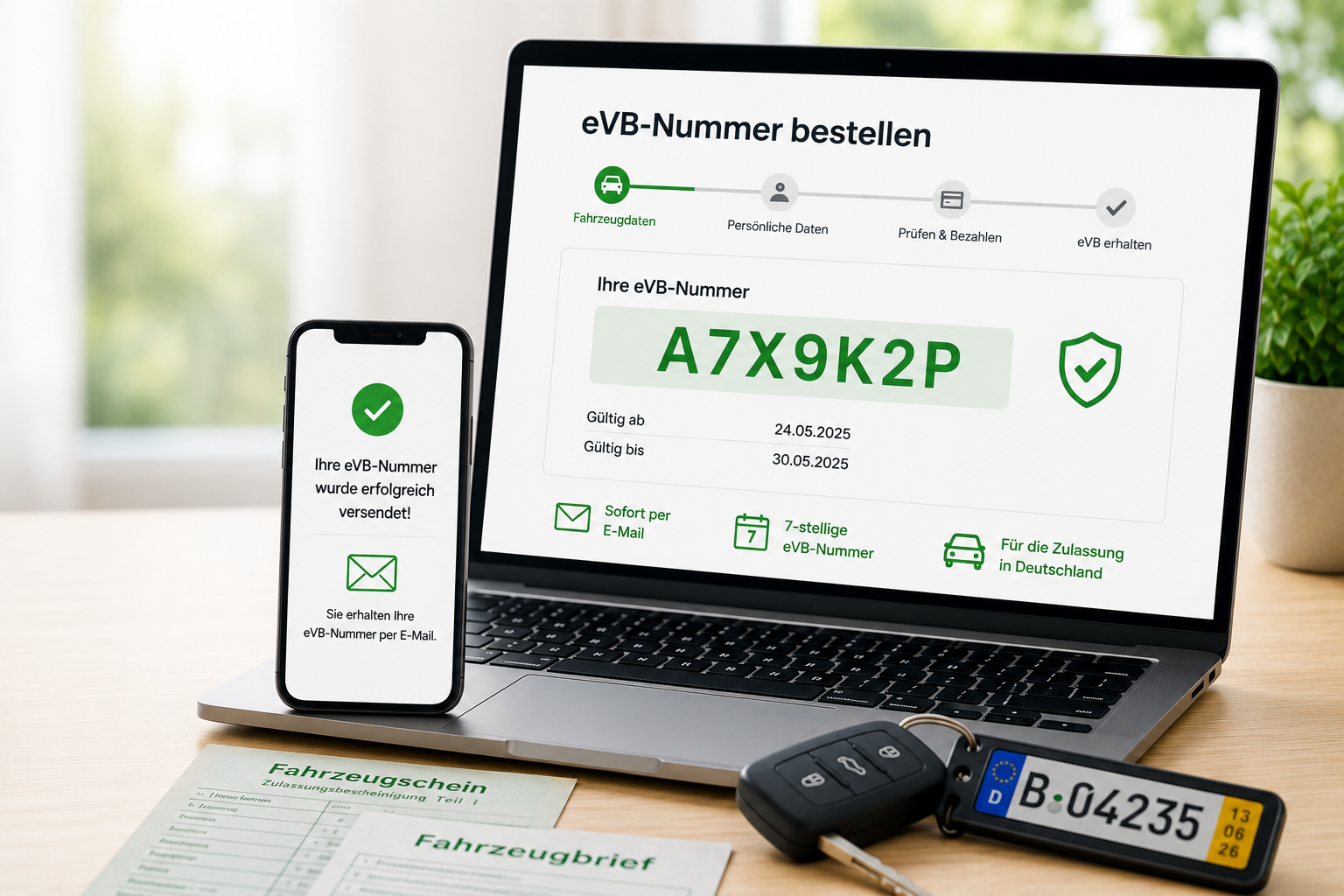eVB-Nummer online bestellen